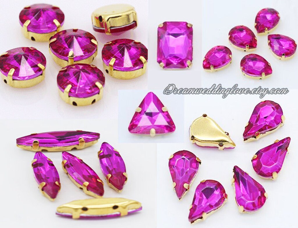 120 Strass In Vetro Da Cucire AHANDMAKER 10 Colori Con 2 Fori Per Abiti Fai Da Te