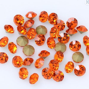 10 mm 144 peças de cristal de vidro com ponta traseira strass redondo diamante strass