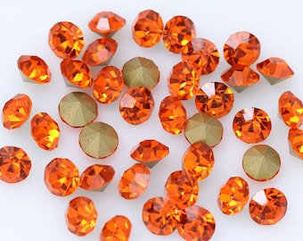 10mm  144pcs Pointed Back Glass Crystal Rhinestone Round Strass Diamond