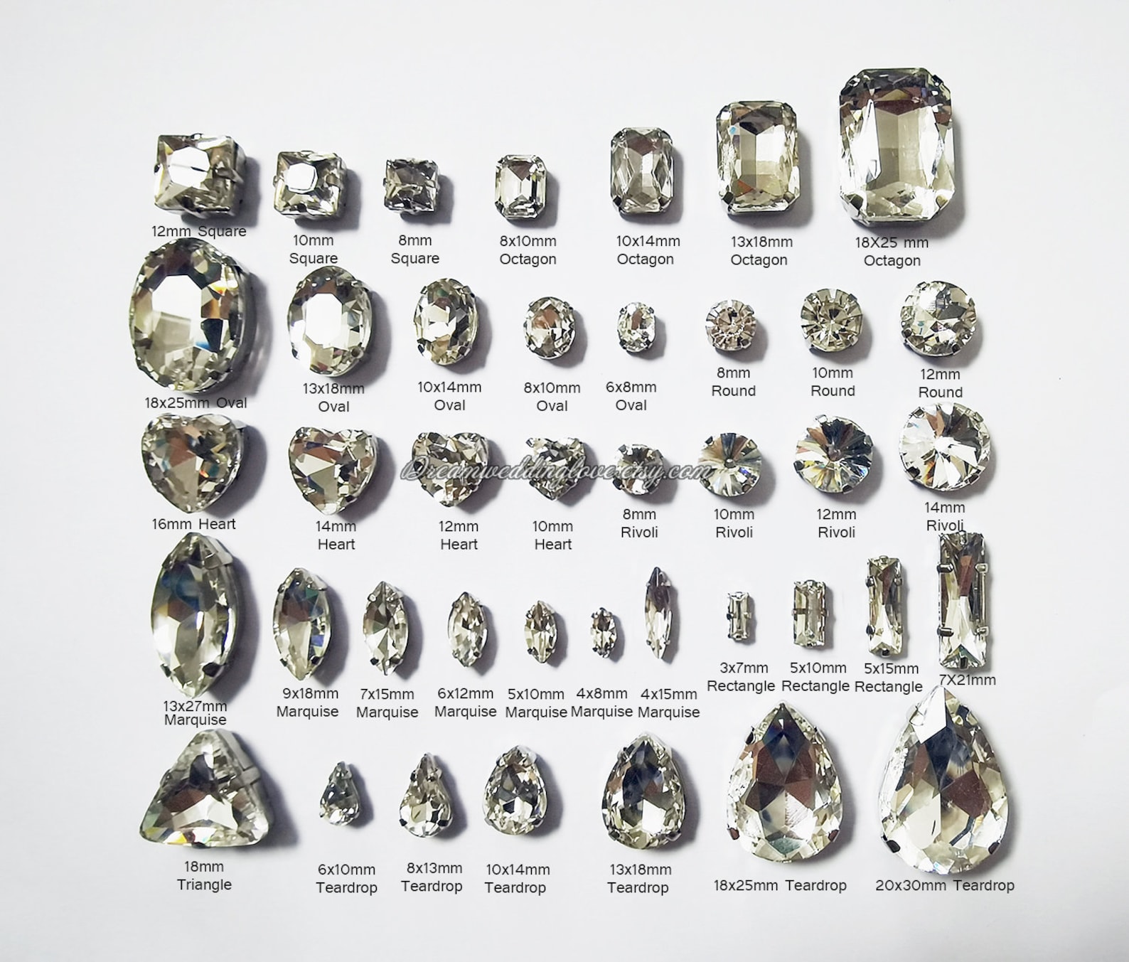 Sew on Rhinestones Beads Gold Setting --crystal Clear Glass Teardrop ...