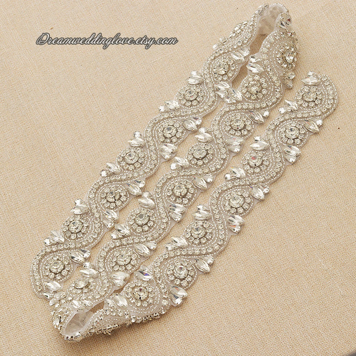 SUPERFINDINGS Strass Blumen Applikation - 4 Stück Gelb Für Brautkleid & DIY