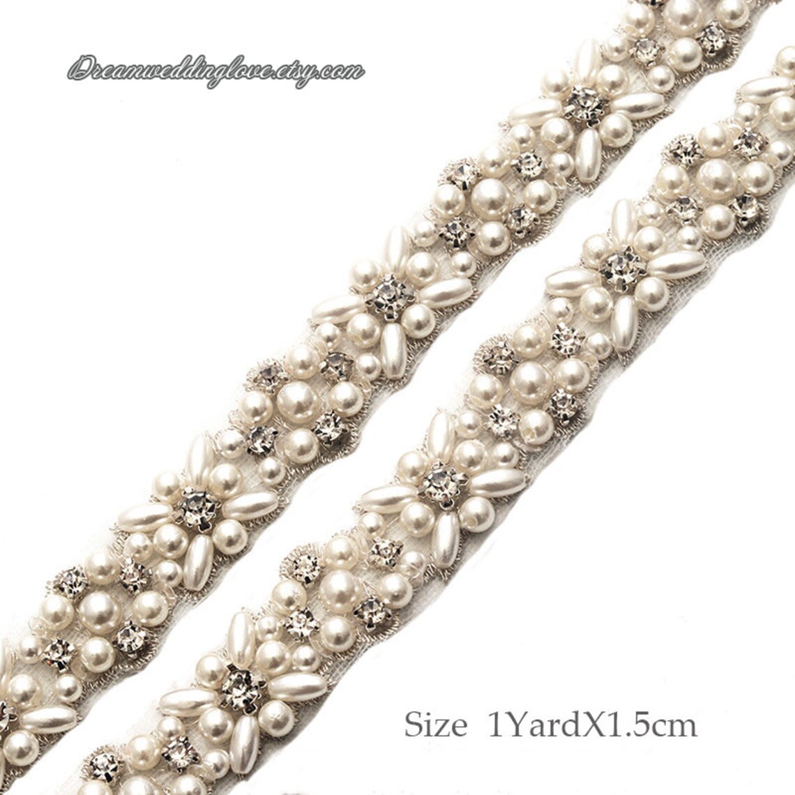 Pearl Trims Beaded Pearl Trim for dress jewelry trim Etsy