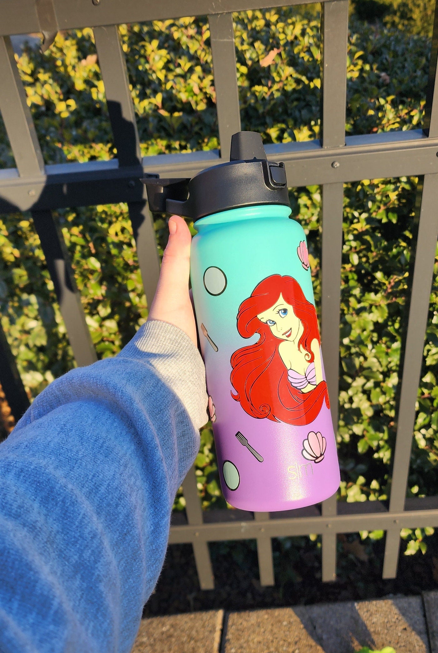 New Little Mermaid In School - Personalized Kids Water Bottle With