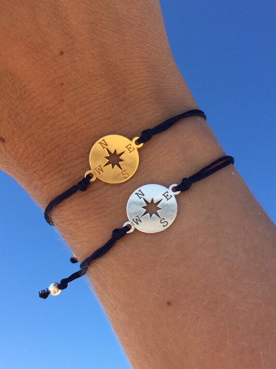 etsy compass bracelet