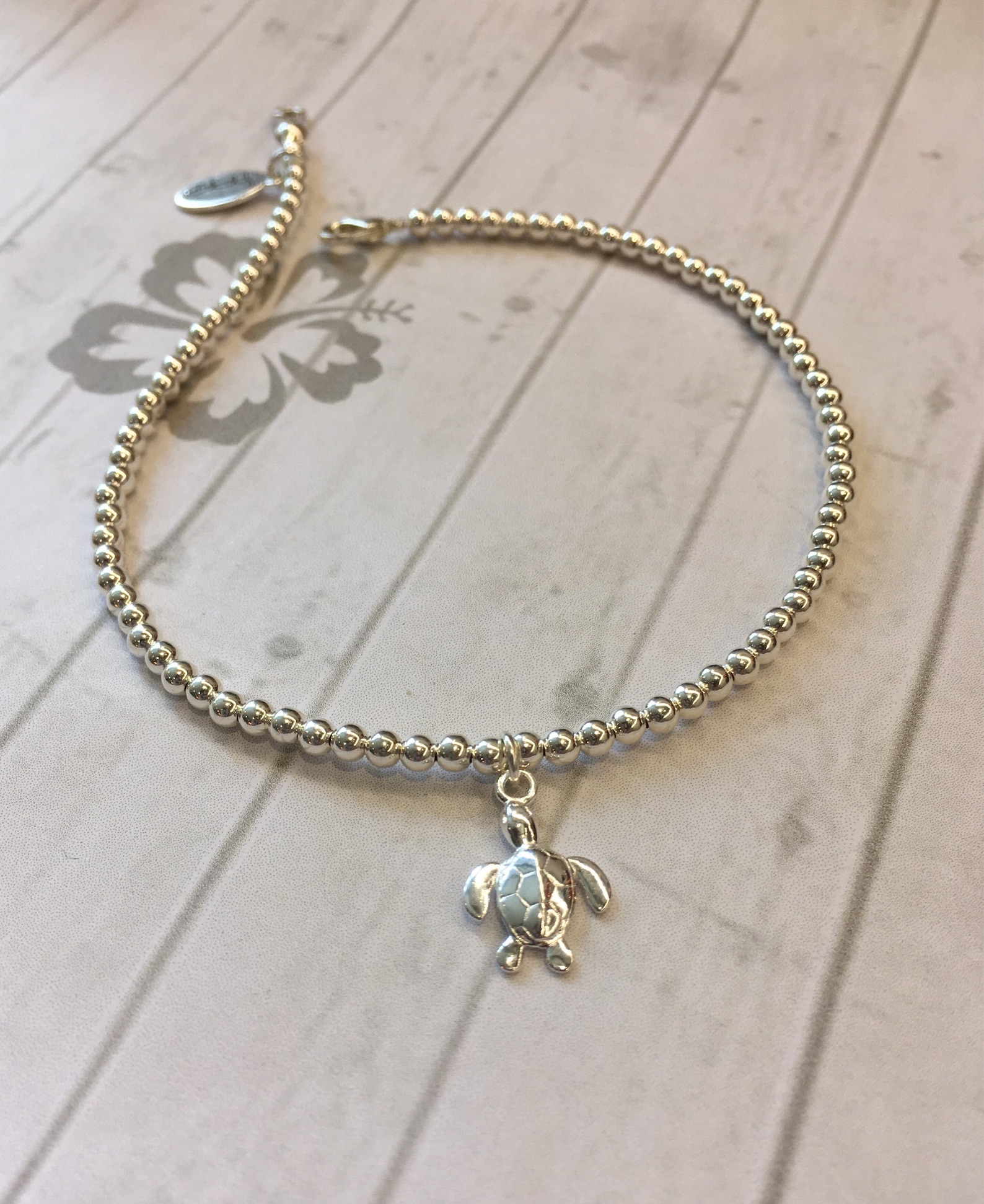 Sterling Silver Anklet/ankle Bracelet With Sterling Silver Etsy