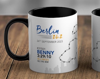 Personalised Berlin Marathon Route Mug Memento/Souvenir