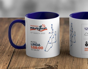 Personalised Inverness Half Marathon Route Mug Memento/Souvenir