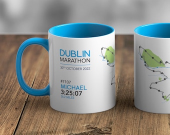 Personalised Dublin Marathon Route Mug Memento/Souvenir