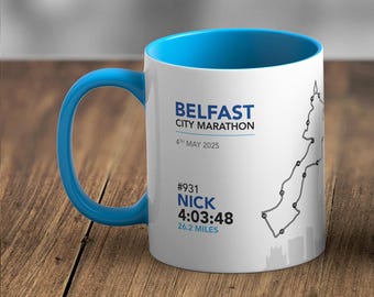 Belfast City Marathon Personalised Mug Memento/Souvenir