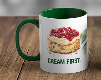 Cream First / Jam First - Devon v Cornwall Cream Tea Mug