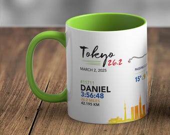 Personalised Tokyo Marathon Route Mug Memento/Souvenir