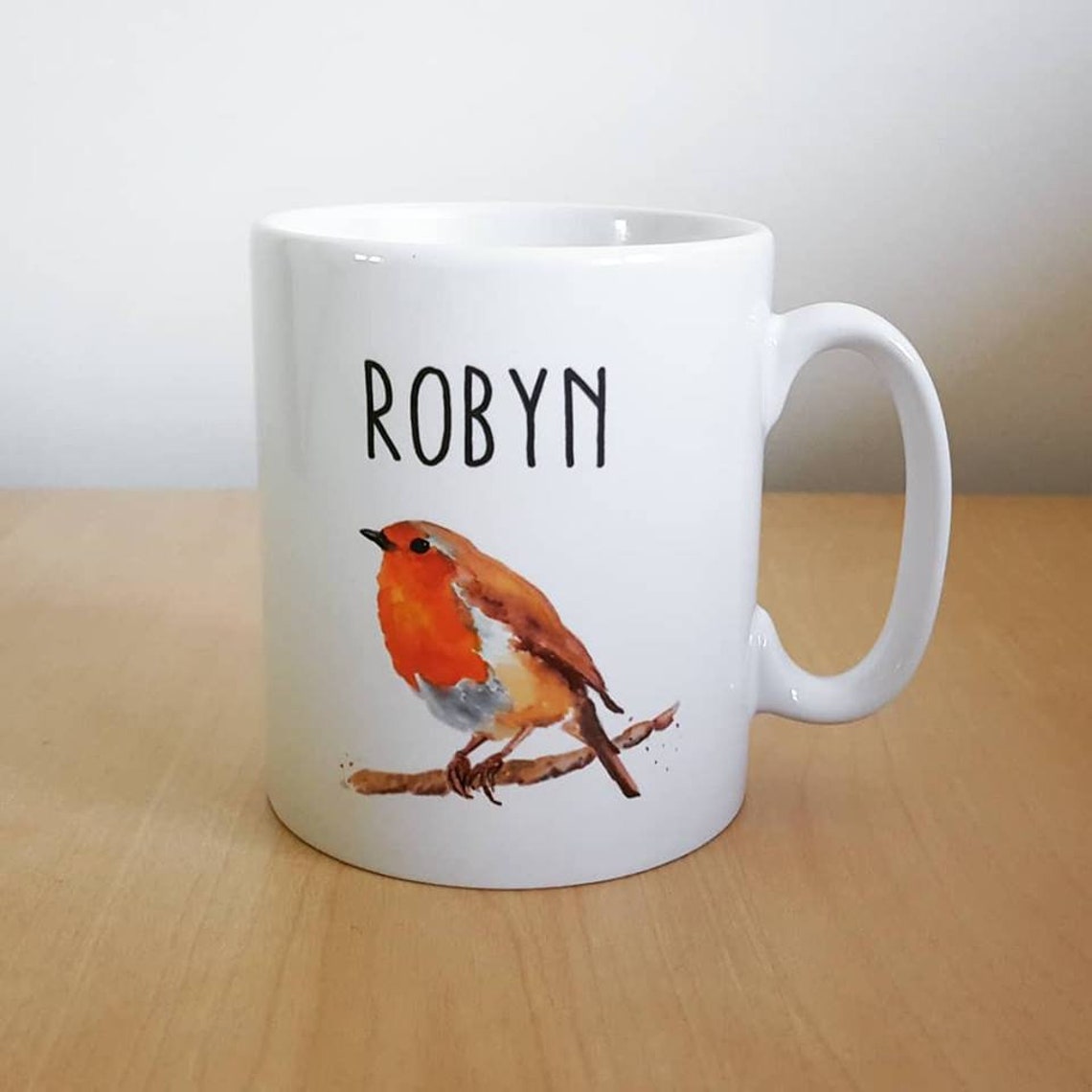 Personalised Robin Mug Etsy