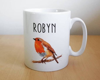 Personalised Robin Mug