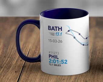 Bath 13.1 Personalised Half Marathon Mug
