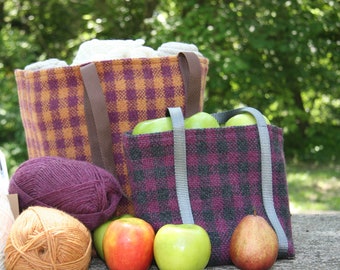 A Bushel & A Peck Market Bags - PDF weaving pattern for rigid heddle loom (weave to sew)