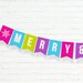Merry &amp; Bright Christmas Banner - Printable Bold and Colourful Bunting ...