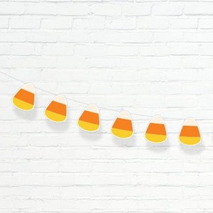 Candy Corn Garland  - Printable Halloween Party Garland - Halloween candy Party Decor - Instant Download