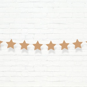 Gold Star Garland  - Printable Movie Night Birthday Party Banner - Girls Night in Cinema Sleepover Party Decor - 0052