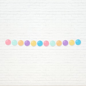 Gumball Garland Banner - guirlande de fête imprimable bubble-gum - Candy Land Gum ball machine Party Decor - téléchargement immédiat - 0011