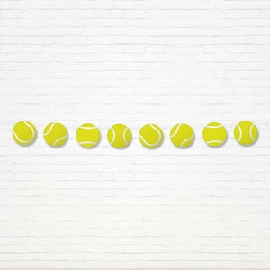 Tennis Ball Banner - Printable Preppy Tennis Match First Birthday Party Garland - Racquet Racket Sports Ball Paper Girls Party Decor - 0115