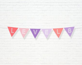 Girl Gamer Banner - Printable Level Up Gamer Happy Birthday Bunting Banner - Gaming Party Decor - Girls Night Instant Download - 0042