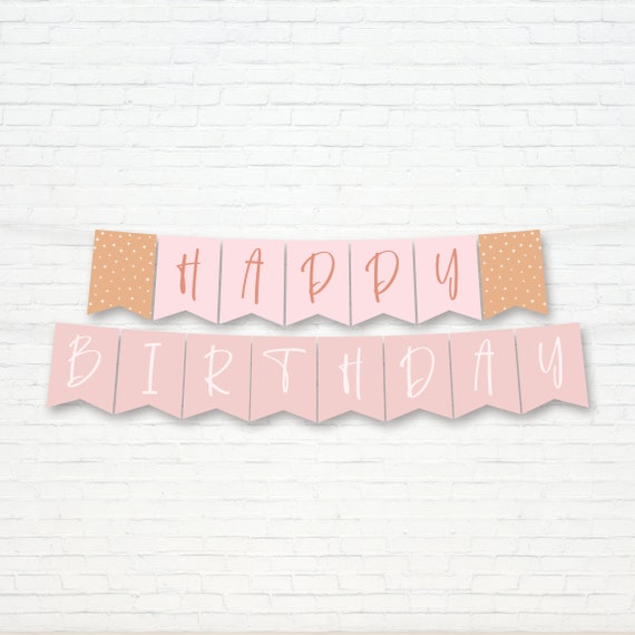 Spa Birthday Banner - Printable Spa & Makeup Happy Birthday Bunting Banner - Pampered Party Decor - Girls Night Instant Download - 0041 Il_570xn