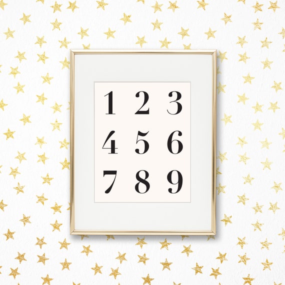123 numbers list classic black white playroom art print printable homeschool poster teacher classroom wall decor nursery cbwplay by prim popping catch my party