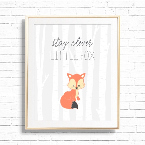 Be Clever Fox Nursery Printable