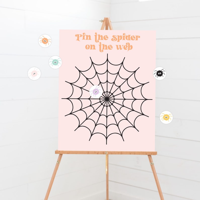 Pin the Spider on the Web Game Printable Pin the Tail Etsy UK