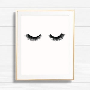Eyelash Art Print - Printable Lashes Beauty & Makeup Home Decor - Mascara Print - Chic Office Fashion Gallery Wall Decor - BMG