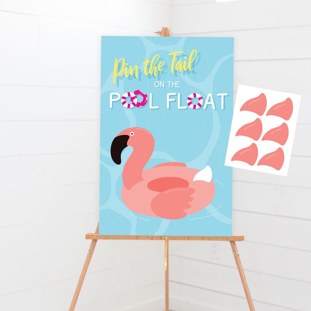 Pin the Tail Game Printable Pin the Tail on the Flamingo Etsy Canada