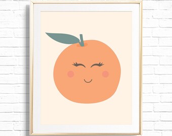 Orange Clementine Nursery Art Print - Printable Little Cutie Playroom Poster - Orange Party Wall Sign - Orange Home Decor - 0001