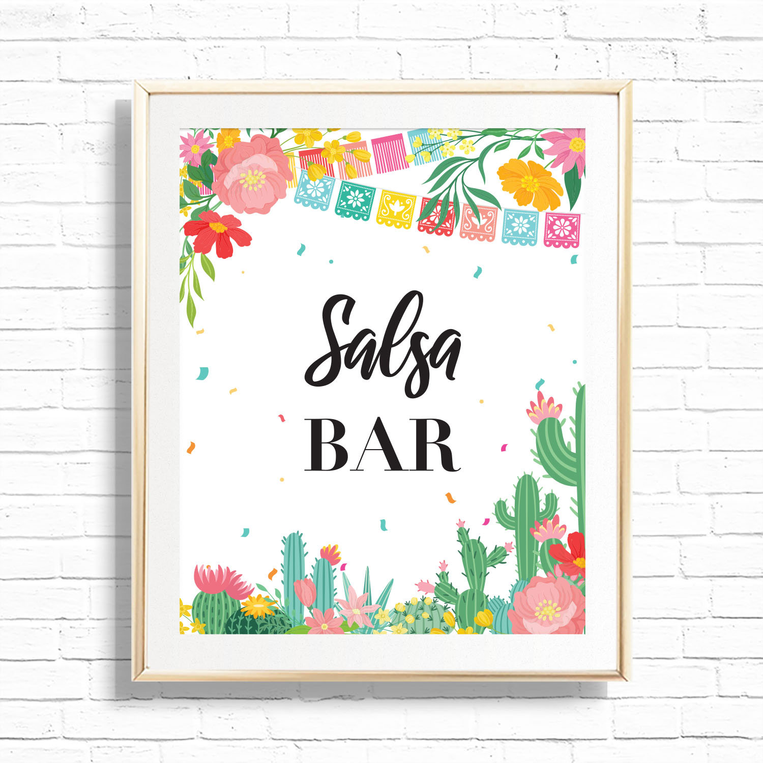 Fiesta Salsa Bar Sign Printable First Fiesta Taco 'bout Etsy