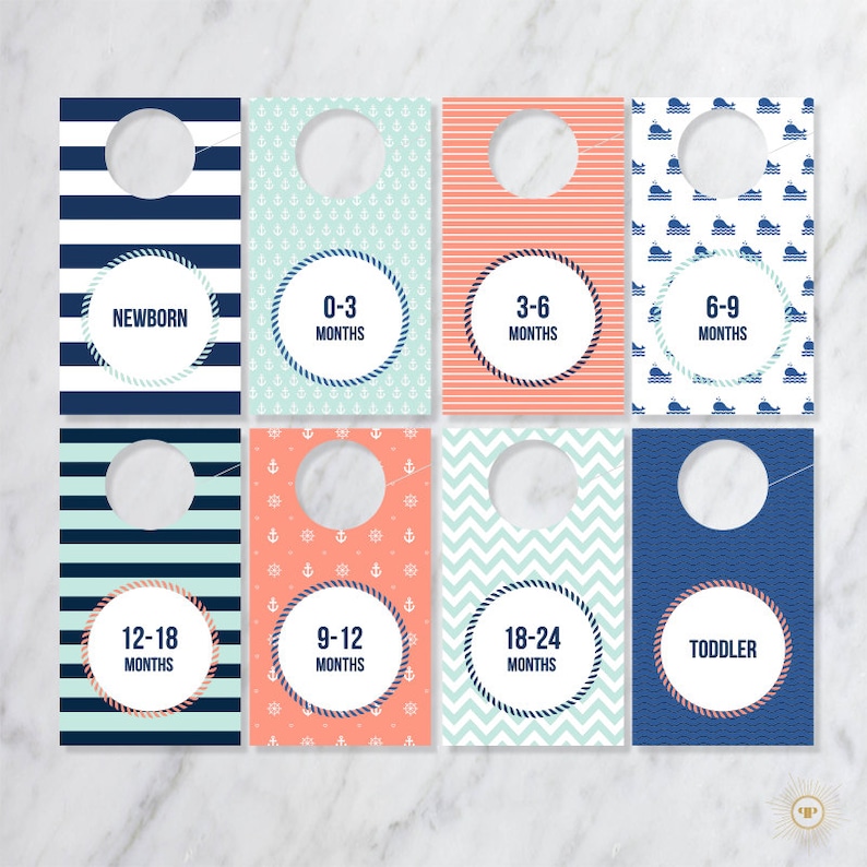 Nautical Baby Closet Dividers Baby Clothes Divider Closet Etsy Canada