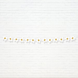 Daisy Garland  - Printable Boho Daisy Flower Party Banner - Pretty Floral Daisy Party Decor - APR2021 - 0010
