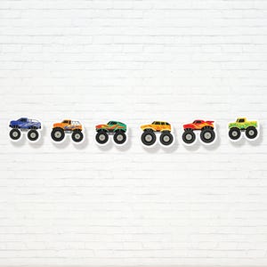 Monster Truck Garland - Printable Get ready to rumble Truck birthday Bunting Banner - Rev Your Engines Boy&#39;s First Party Decor - 0194