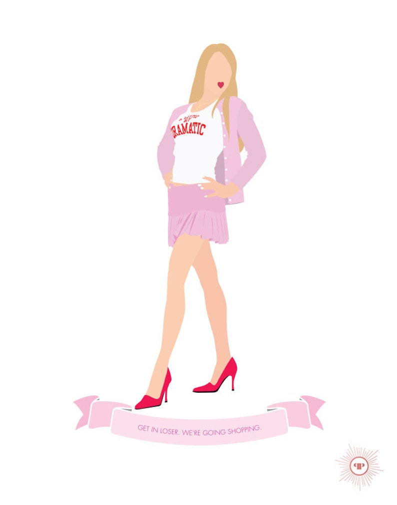Regina Mean Girls Fashion Illustration Wall Art Print Etsy