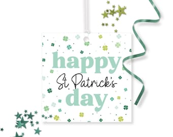 St. Patrick's Day-cadeaukaartje - afdrukbare zoete traktatie verjaardagsfeestje bedankje voor cadeaukaartjes - Happy St. Patricks Day Lucky One Decor - 0180