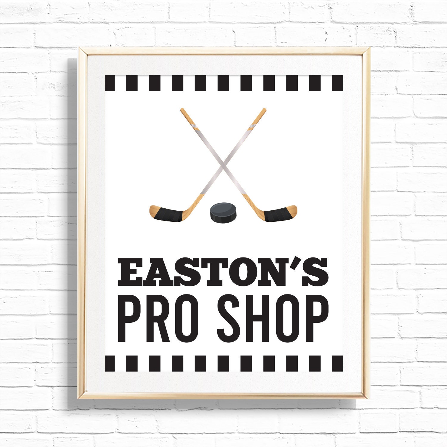 Pro Shop Sign - Printable Personalized Hockey Ice Skating 1st Birthday ...