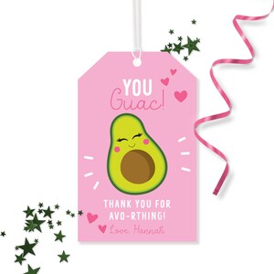 Avocado Favor Tags - Printable Let's Avo Party Birthday Party Favour Gift Tags - Personalized Holy Guacamole Fiesta goodie Decor - 0030