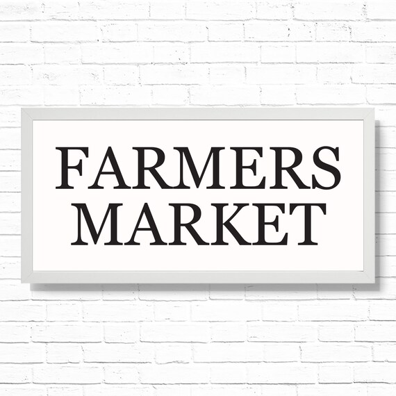 Farmers Market Kitchen Decor Art Print Printable 19 75x9