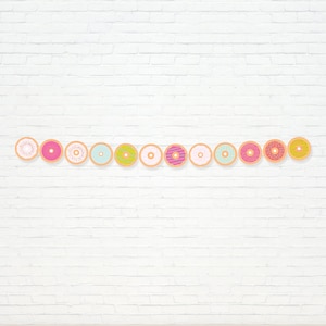 Donut Party Banner - Printable Doughnut Garland Decor - Donut Party Banner - Instant Download - 0015