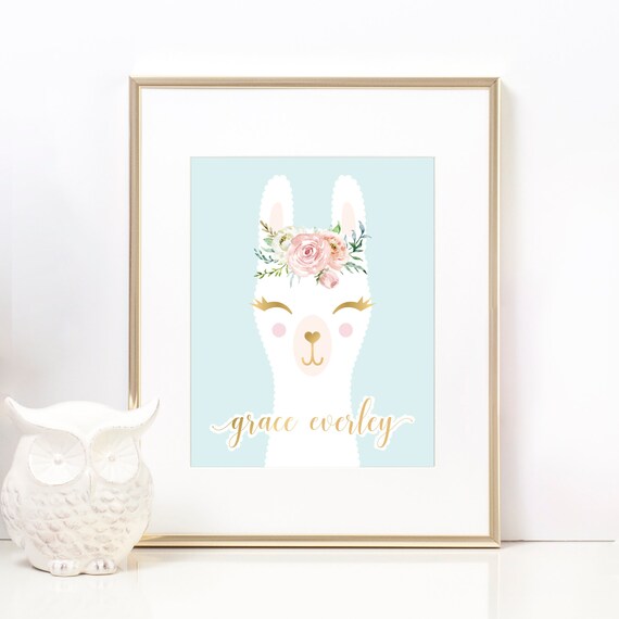 llama nursery wall decor