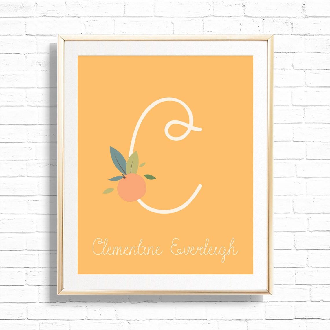 Orange Clementine Nursery Art Print Set Printable Little Etsy