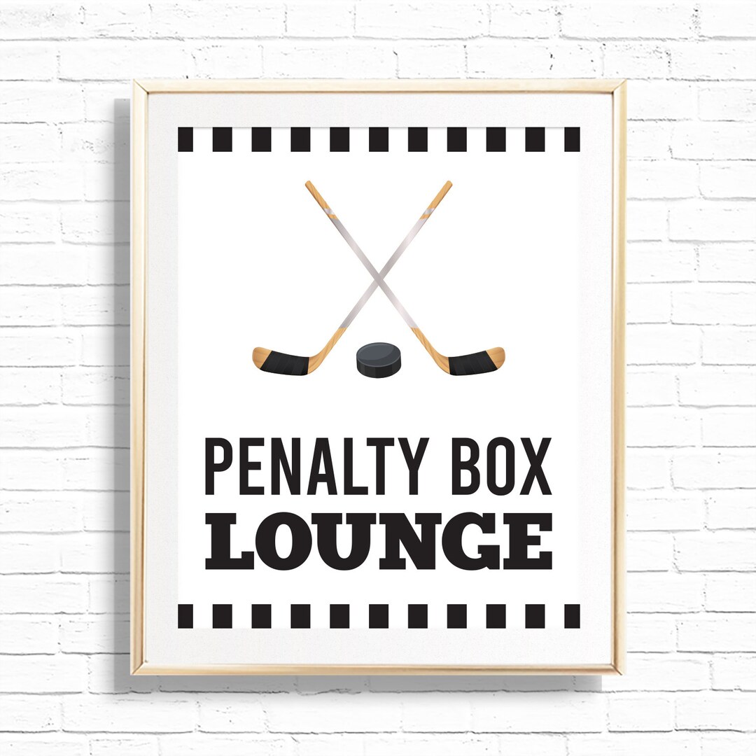  Penalty Box 6x12 Metal Sign for Hockey Design Sports Decor :  Home & Kitchen