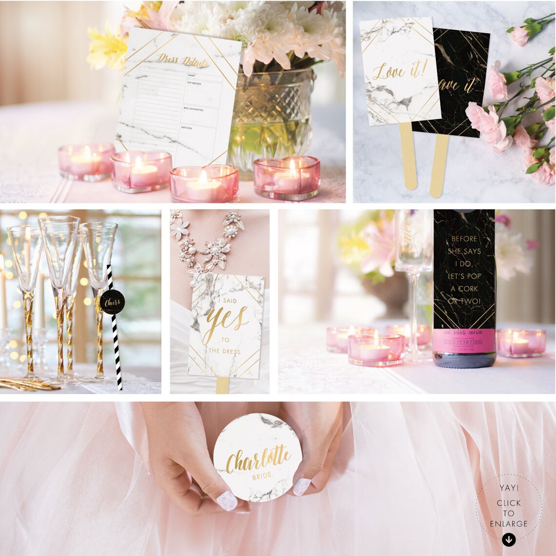 Marble Bridal Boutique Box Wedding Dress Shopping Kit Say Etsy Canada