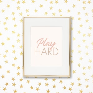 Play Hard Boho Rainbow Playroom Art Print - Printable Homeschool Poster - Teacher Classroom Wall Decor - Nursery - BoRaPlay