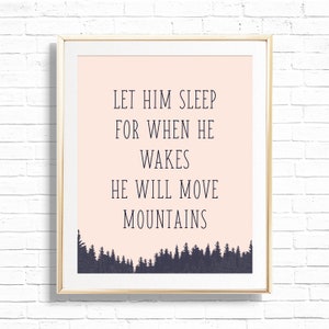 Mountain Nursery Art Print Set Printable Personalized Set of 3 Little ...