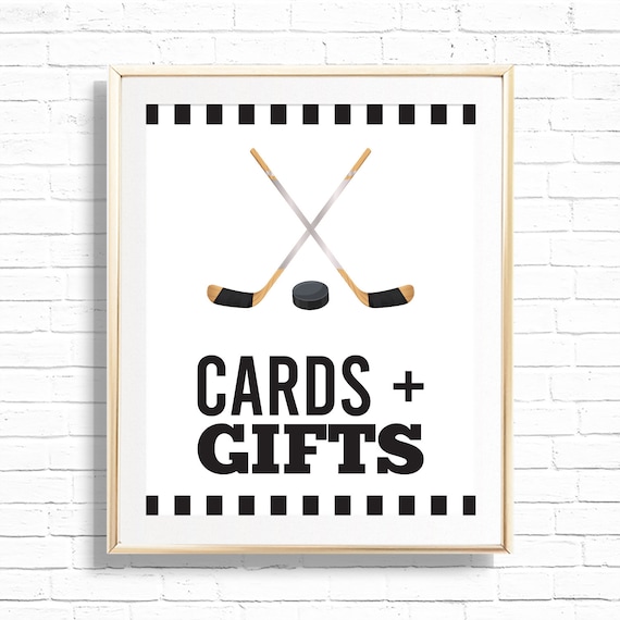 Hockey Cards & Gifts Sign Printable the Great One First Etsy