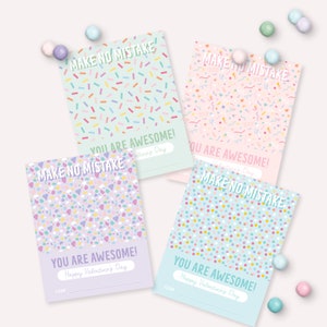 Gomme pour cartes de Saint-Valentin - Imprimable « Ne vous méprenez pas » pour la classe des enfants, cadeau de la Saint-Valentin, étiquette à faire soi-même avec des jeux de mots de la Saint-Valentin - Carte à biscuits saupoudrée
